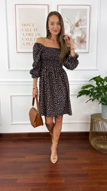 Hiszpanka Tansa w kwiaty czarna