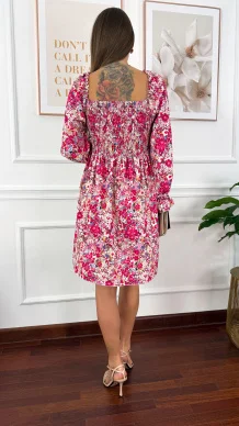 Hiszpanka Tansa w kwiaty różowa