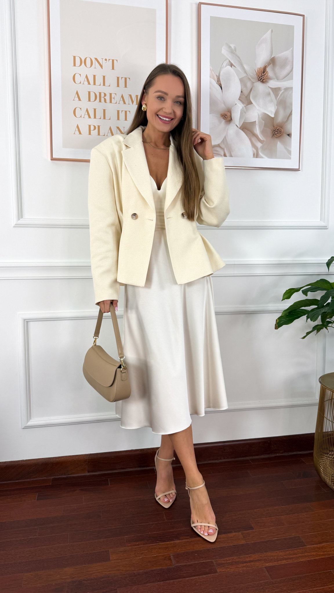 Wiskozowa spódnica Petra śmietankowa