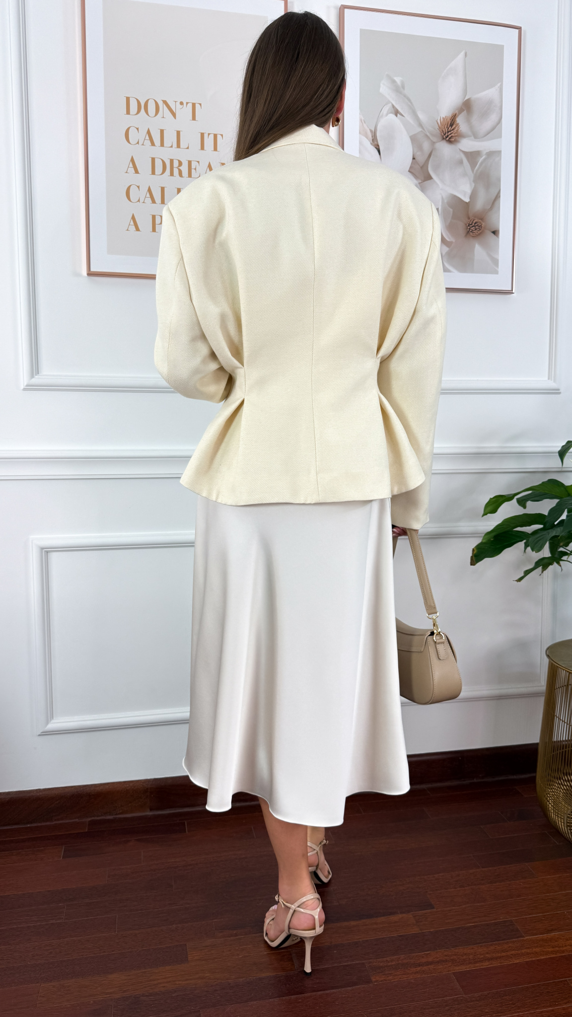 Wiskozowa spódnica Petra śmietankowa