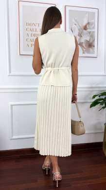 Wiskozowy komplet Milano masełko