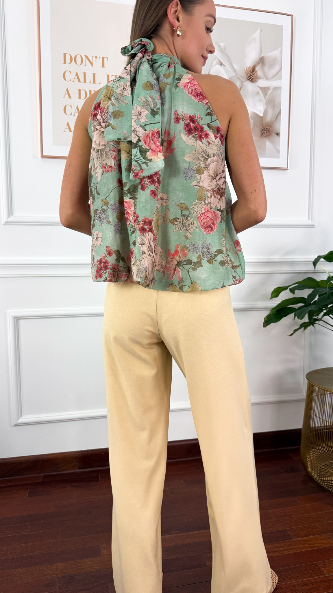 Wiskozowe spodnie Ofelia żółte