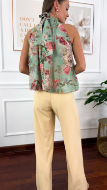 Wiskozowe spodnie Ofelia żółte