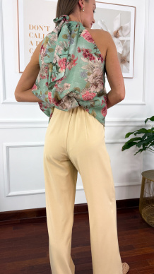 Wiskozowe spodnie Ofelia żółte