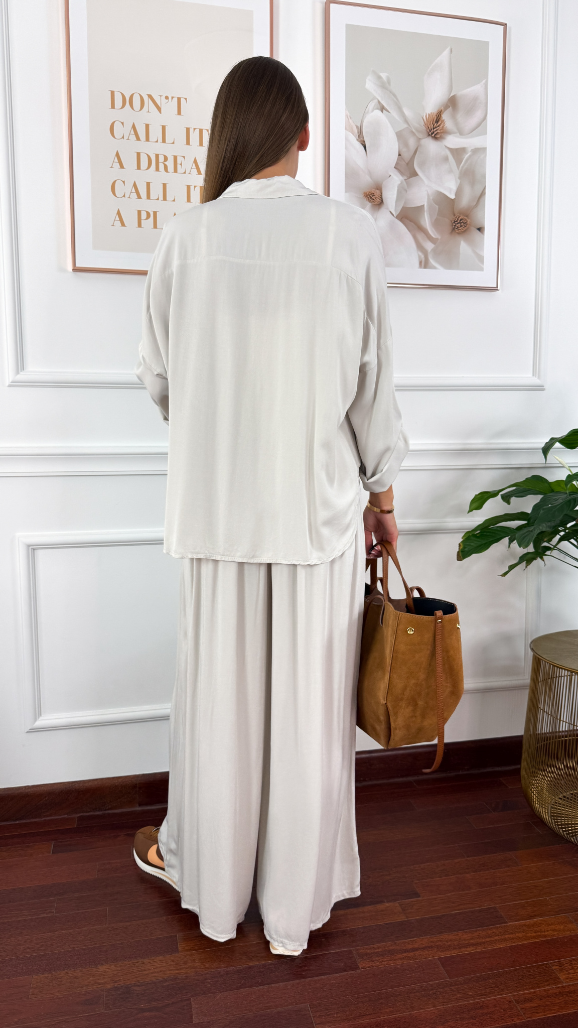 Wiskozowy komplet Ressa jasno szary