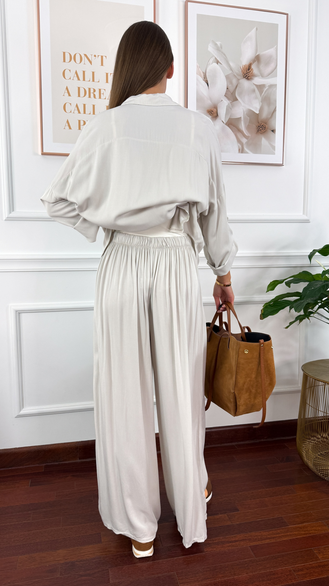 Wiskozowy komplet Ressa jasno szary