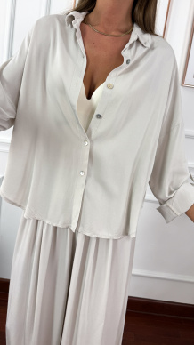 Wiskozowy komplet Ressa jasno szary