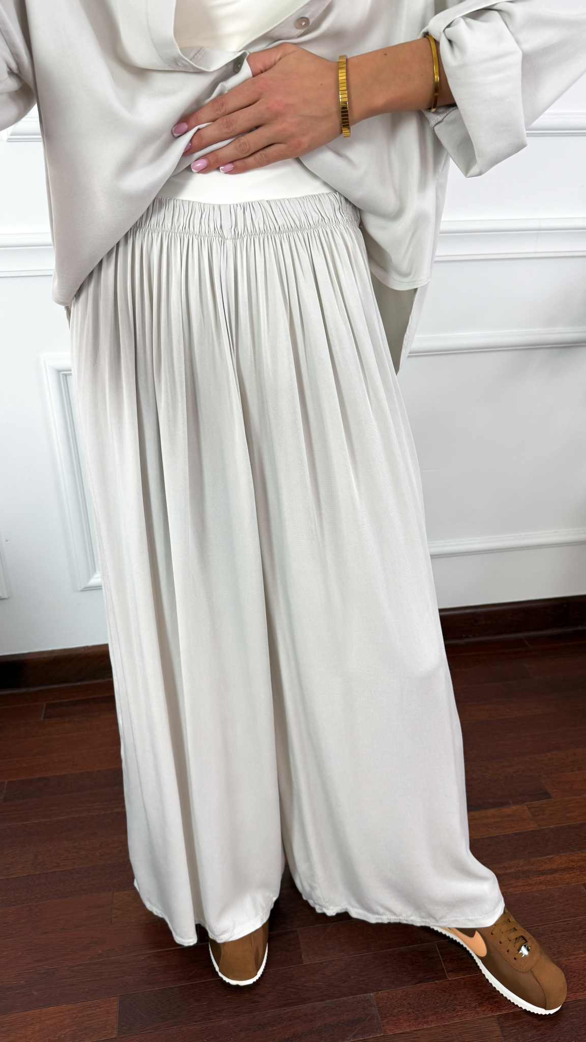 Wiskozowy komplet Ressa jasno szary