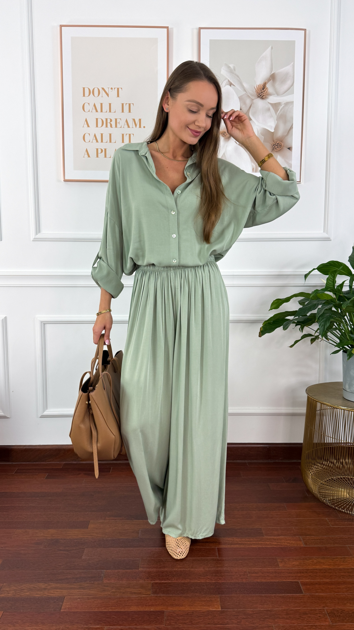 Wiskozowy komplet Ressa matcha