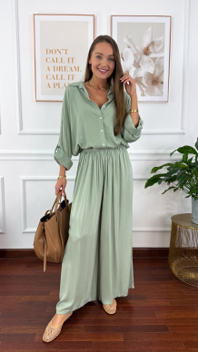 Wiskozowy komplet Ressa matcha