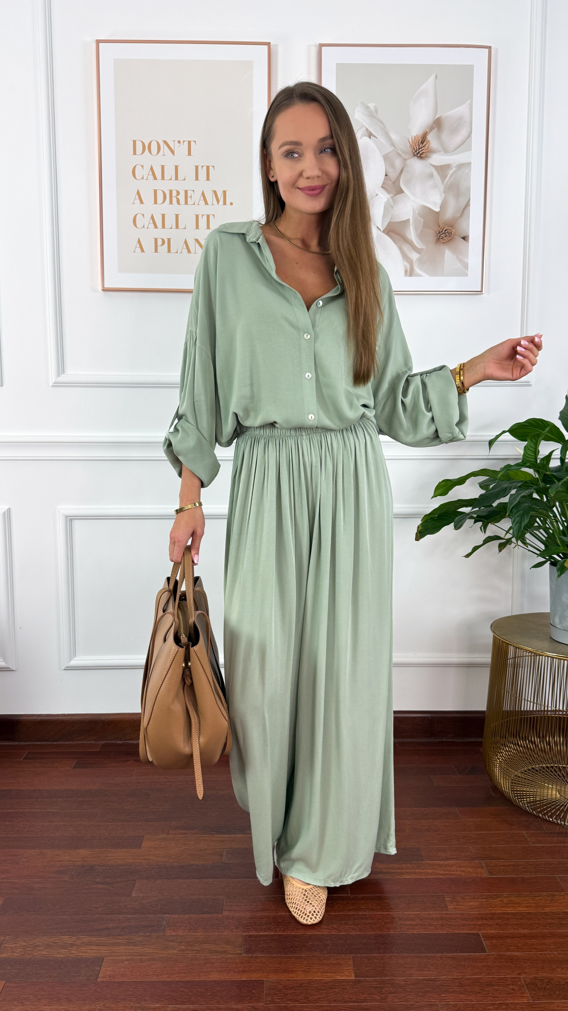 Wiskozowy komplet Ressa matcha