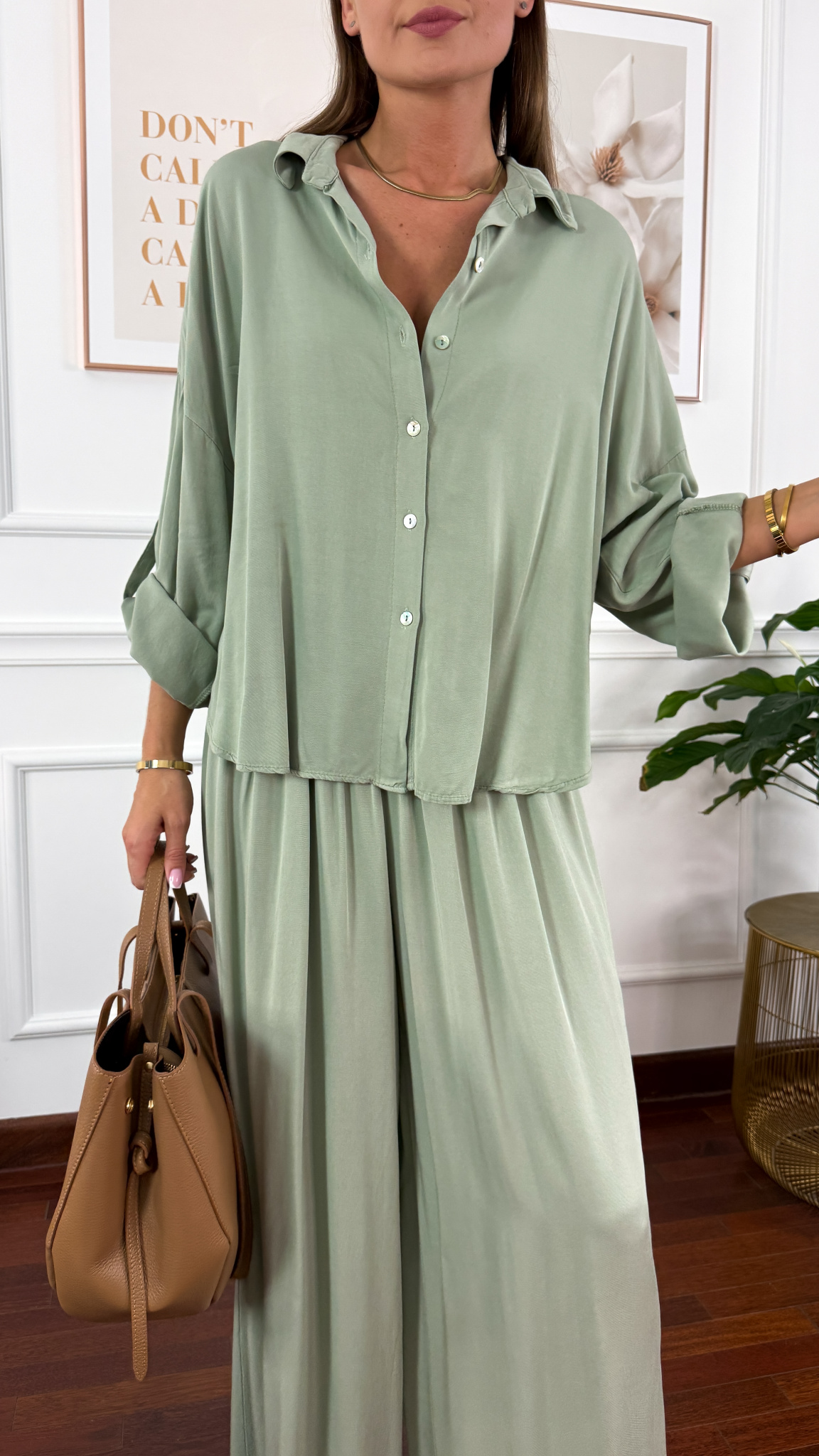 Wiskozowy komplet Ressa matcha