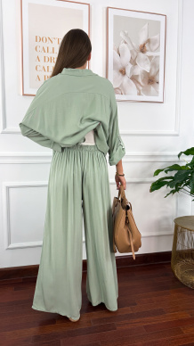 Wiskozowy komplet Ressa matcha