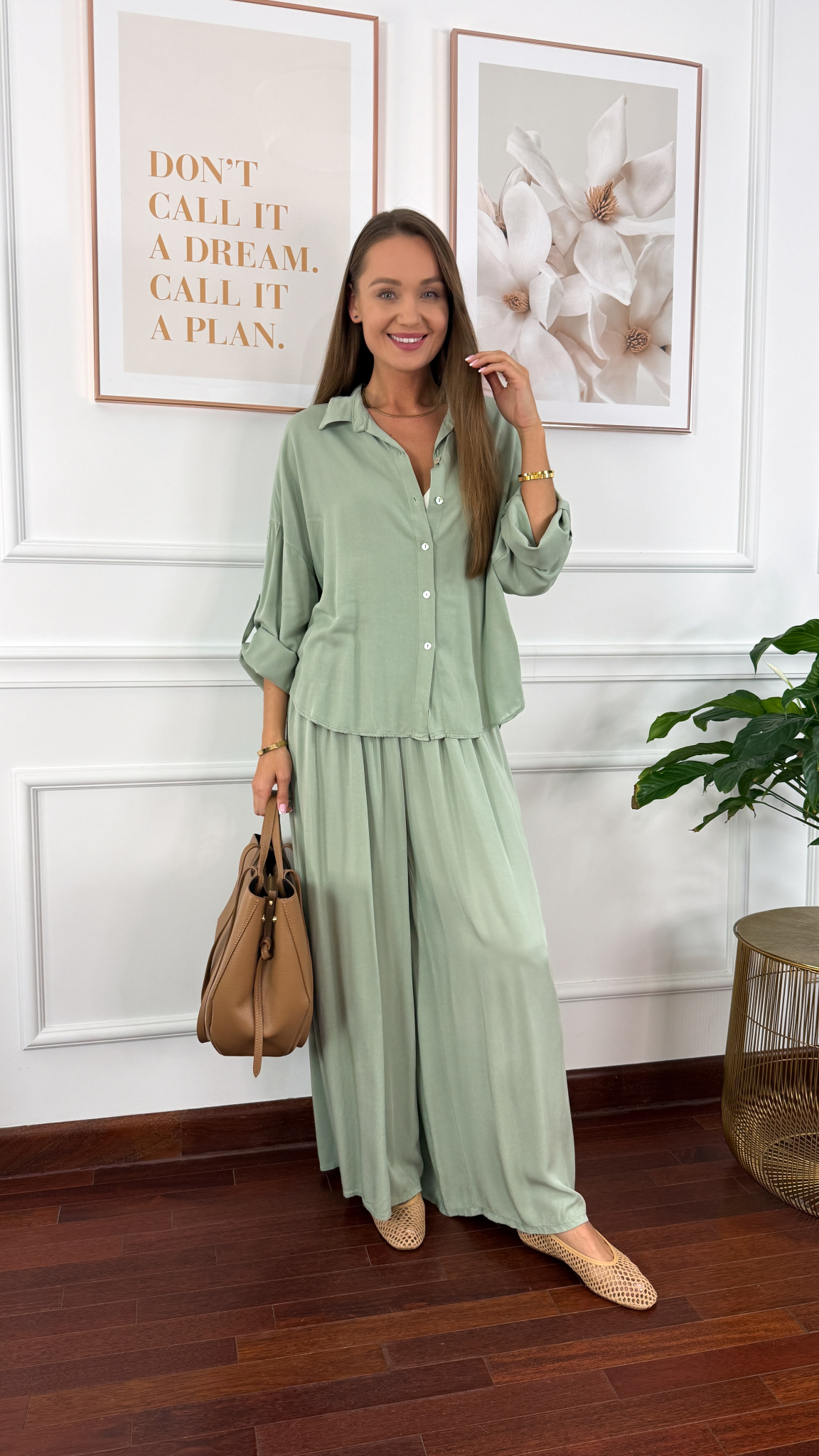 Wiskozowy komplet Ressa matcha