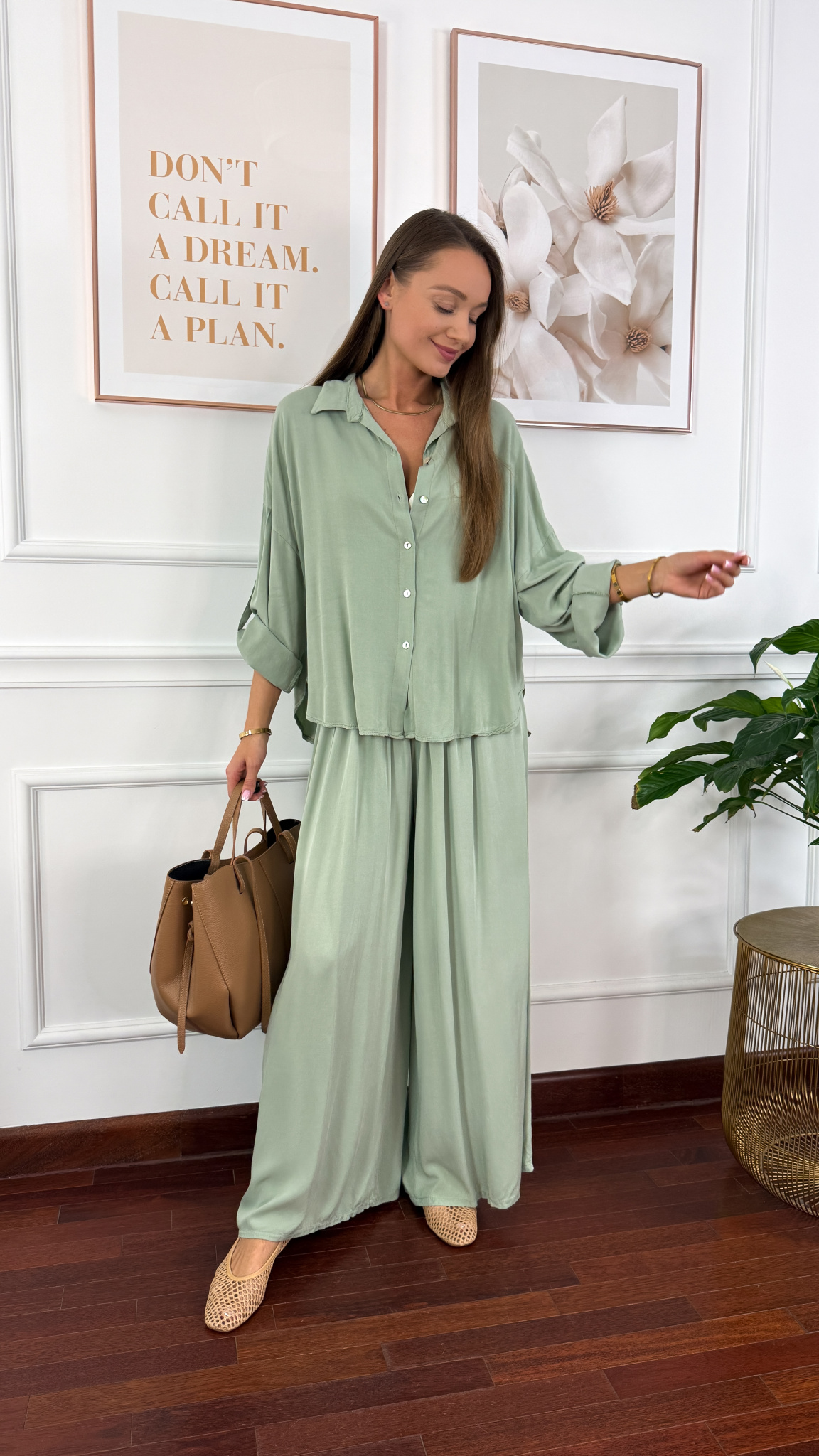 Wiskozowy komplet Ressa matcha