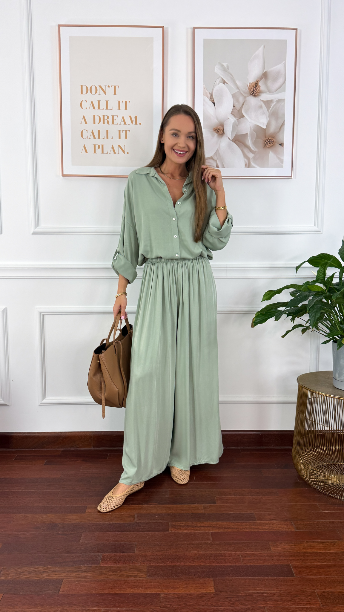 Wiskozowy komplet Ressa matcha