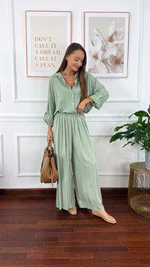 Wiskozowy komplet Ressa matcha