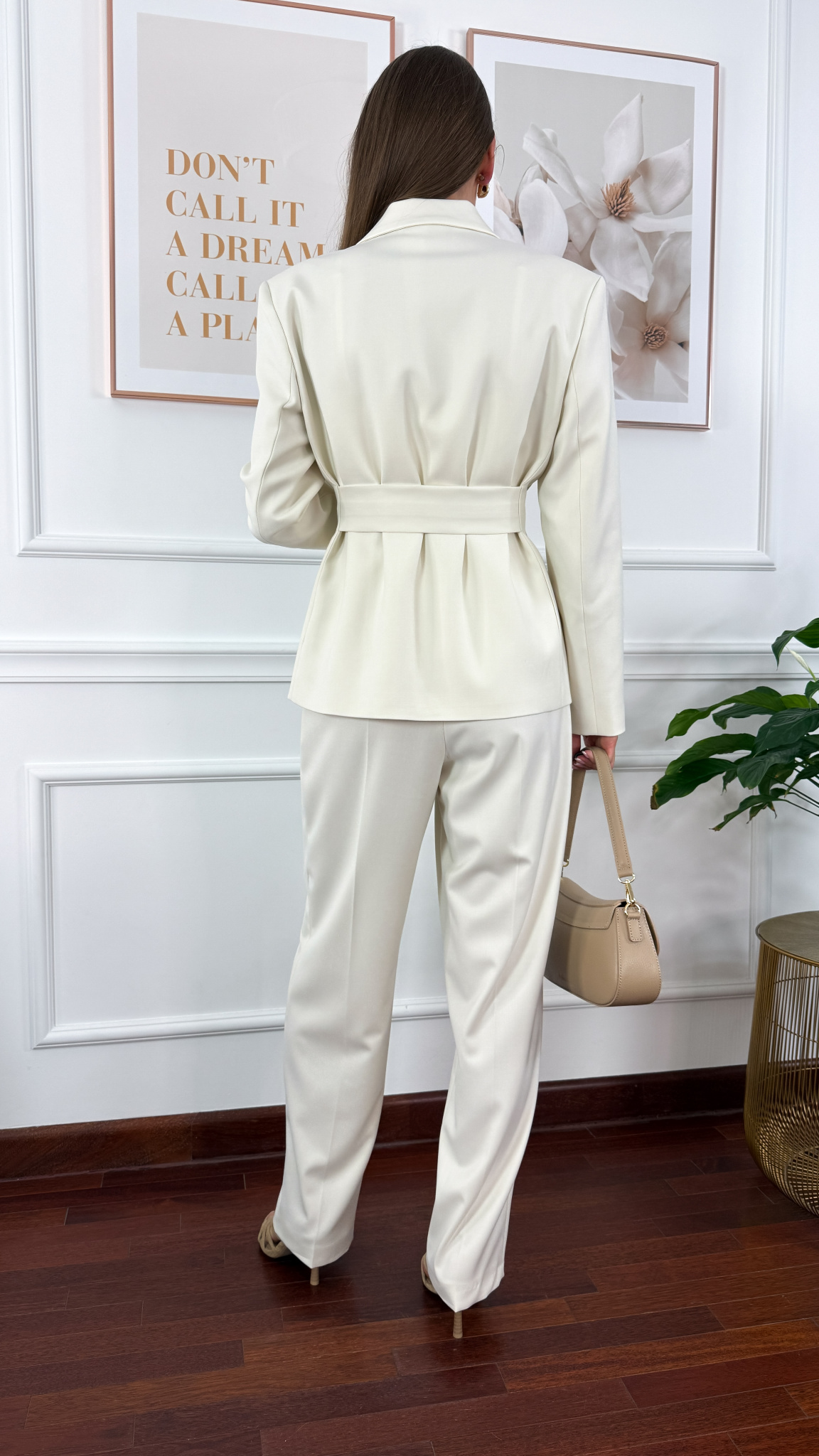 Wiskozowy komplet Alice beżowy