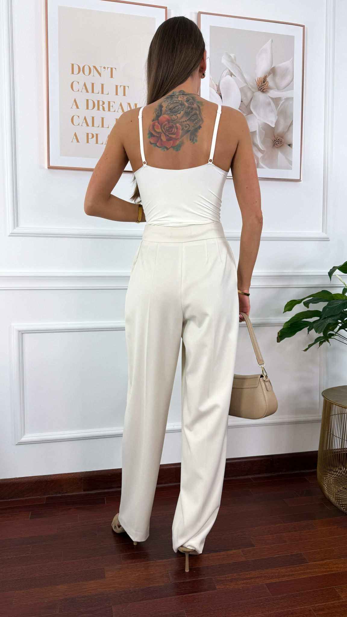 Wiskozowy komplet Alice beżowy