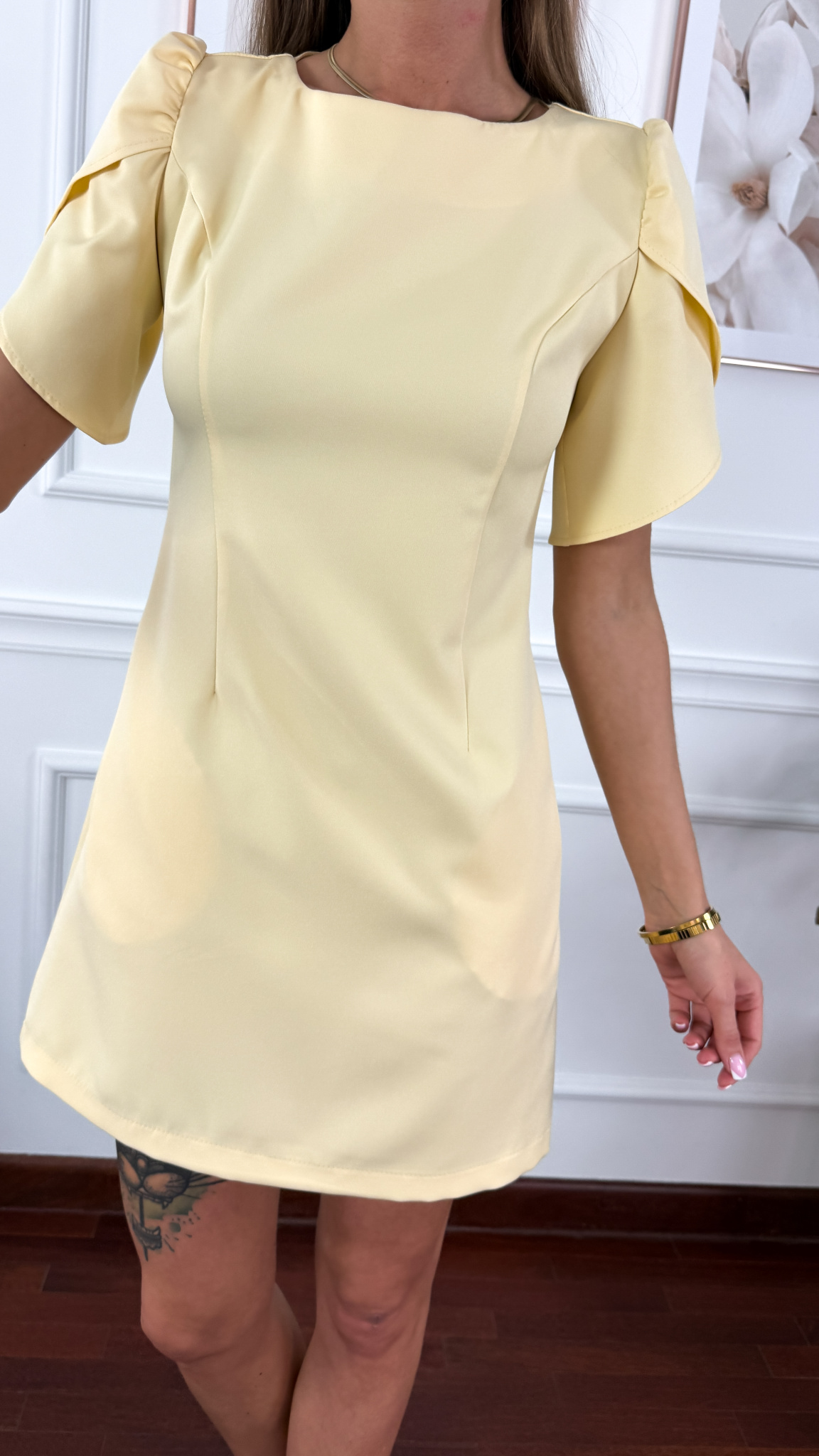 Bawełniana sukienka Celia żółta