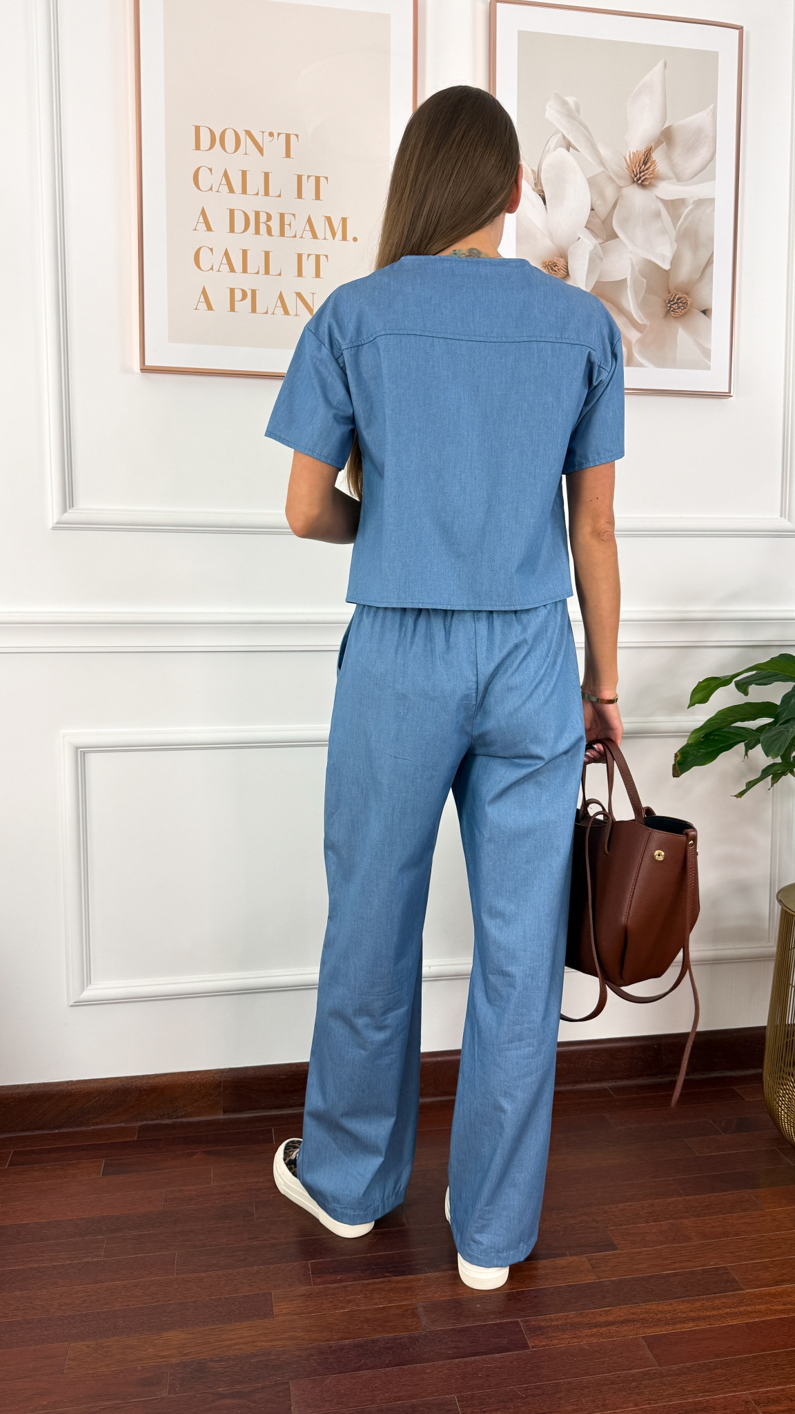 Bawełniany komplet Judi niebieski