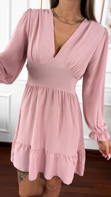 Wiskozowa sukienka Gulia różowa