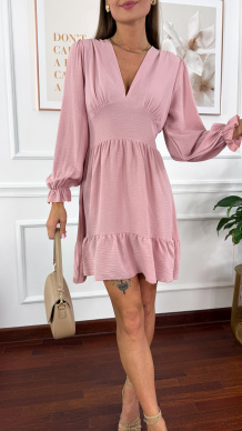 Wiskozowa sukienka Gulia różowa