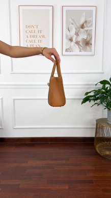 Skórzana torebka Alex camel