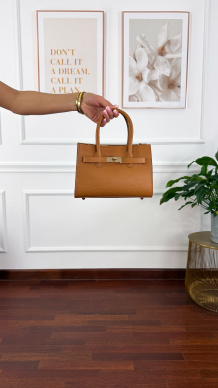 Skórzana torebka Alex camel