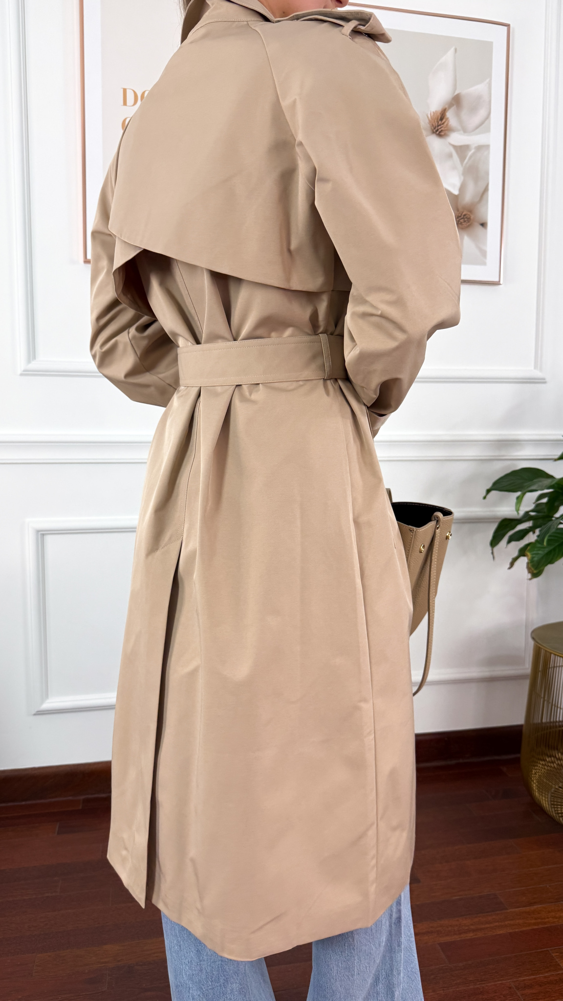 Trencz długi Suzana beżowy