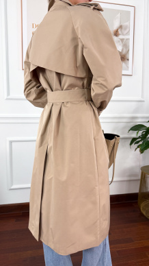 Trencz długi Suzana beżowy