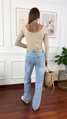 Bawełniane body Amelia beżowe