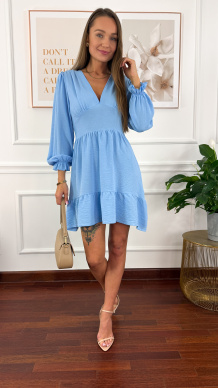 Wiskozowa sukienka Gulia niebieska