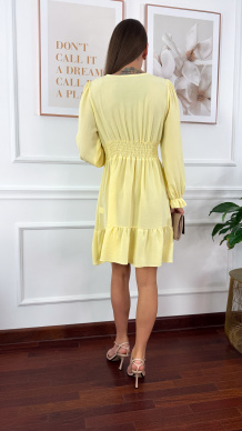 Wiskozowa sukienka Gulia żółta