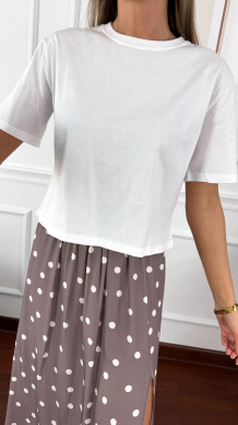 Bawełniany T-shirt Nola biały