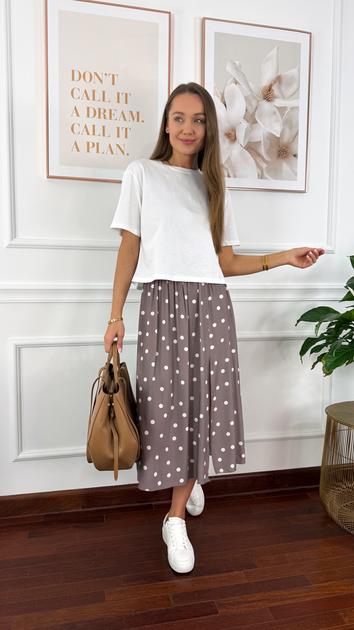 Bawełniany T-shirt Nola biały