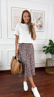 Bawełniany T-shirt Nola biały