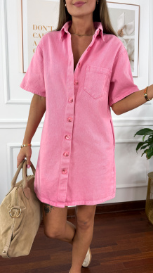 Szmizjerka Noelia denim różowa