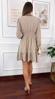 Wiskozowa sukienka Gulia beżowa