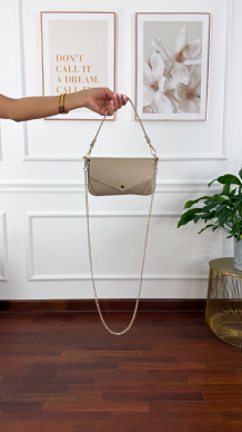 Skórzana torebka Zoya beżowa