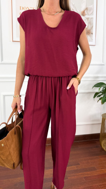 Wiskozowy komplet Corsa bordowy