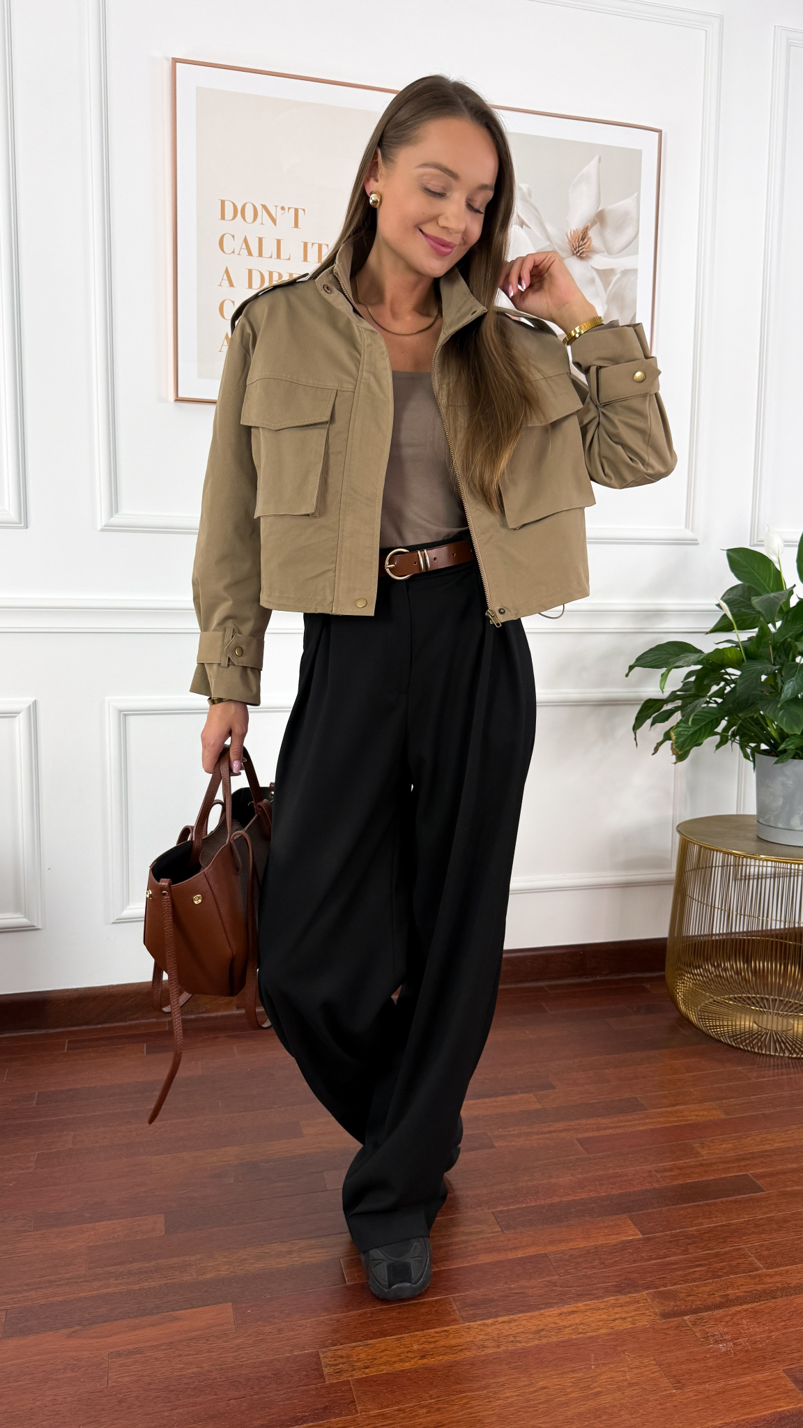 Wiskozowe szerokie spodnie Esti czarne