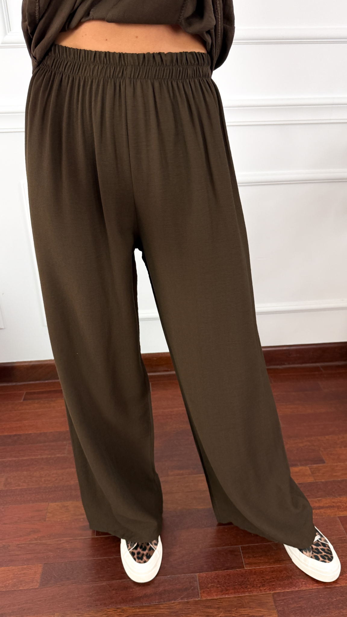 Wiskozowy komplet Sira czekolada