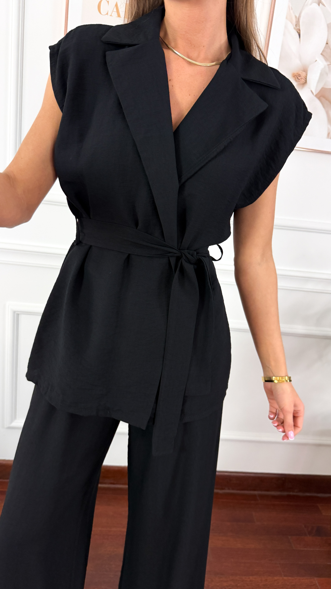 Wiskozowy komplet Sira czarny