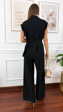 Wiskozowy komplet Sira czarny