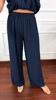 Wiskozowy komplet Sira granatowy