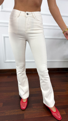 Spodnie dzwony Emily beżowe