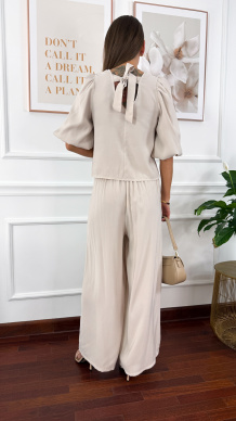 Wiskozowy komplet Cares beżowy