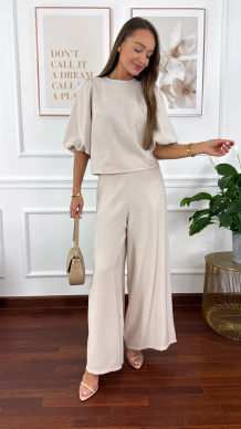 Wiskozowy komplet Cares beżowy