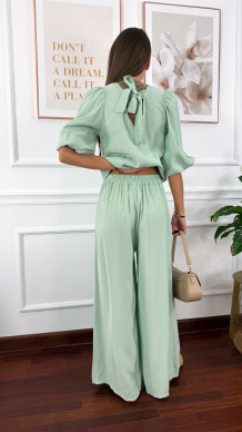 Wiskozowy komplet Cares matcha